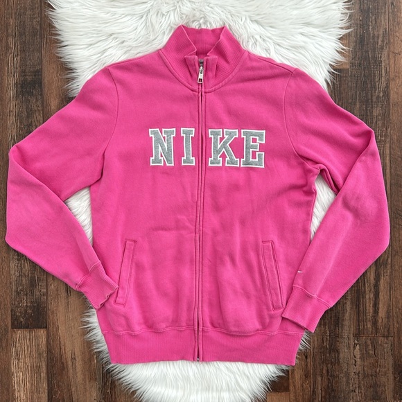 🩷 NIKE | Sweatshirt Jacket | Pink |Size L - Picture 1 of 10